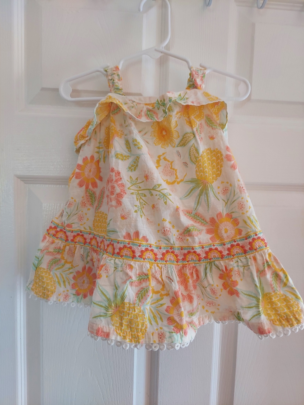 Rachel Zoe Girls Floral Pineapple Sundress in Yellow and Coral